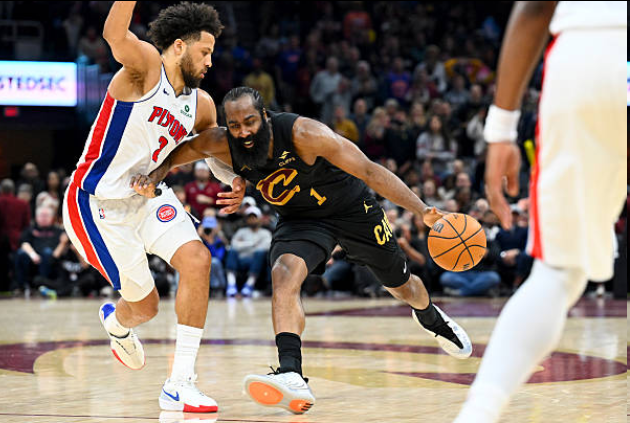 B体育-哈登为骑士出战8胜1负 场均19分8助攻！本赛季对活塞3胜0负