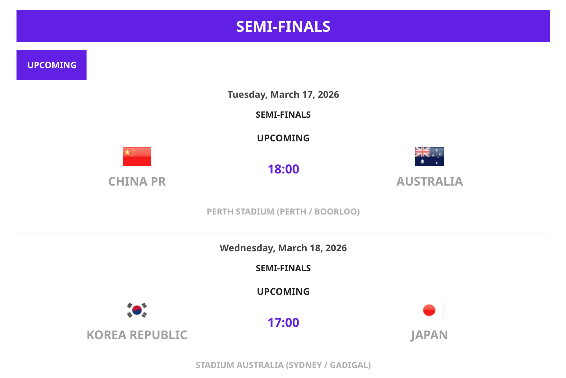 B体育-女足亚洲杯半决赛：日韩相遇 中国女足对阵东道主澳大利亚